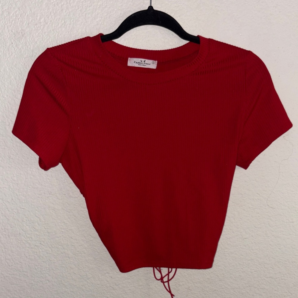 Vibrant Red Crop Top for Women